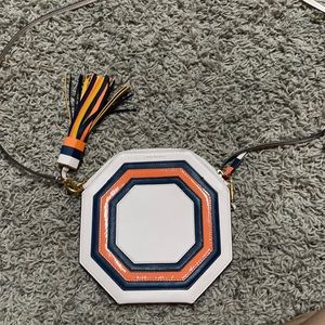 Tory Burch White and Orange Crossbody Bag